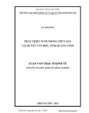 Luận văn Thạc sĩ Kinh tế: Phát triển nuôi trồng thủy sản tại huyện Vân Đồn, tỉnh Quảng Ninh