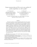 Báo cáo toán học: Linear programming and the worst-case analysis of greedy algorithms on cubic graphs