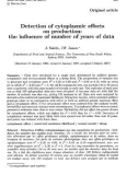 Báo cáo sinh học: Detection of cytoplasmic effects on production: the influence of number of years of data