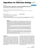 Báo cáo sinh học: A scoring matrix approach to detecting miRNA target sites