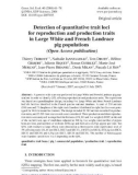 Báo cáo sinh học: Detection of quantitative trait loci for reproduction and production traits in Large White and French Landrace pig populations