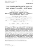 Báo cáo sinh học: Detection of genes inﬂuencing economic traits in three French dairy cattle breeds