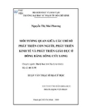 Luận văn Thạc sĩ Địa lý học: Mối tương quan giữa các chỉ số phát triển con người, phát triển kinh tế và phát triển giáo dục ở đồng bằng Sông Cửu Long