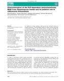 Báo cáo khoa hoc : Characterization of the PLP-dependent aminotransferase NikK from Streptomyces tendae and its putative role in nikkomycin biosynthesis