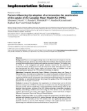 Factors influencing the adoption of an innovation: An examination of the uptake of the Canadian Heart Health Kit (HHK)