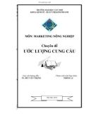 BÁO CÁO: ƯỚC LƯỢNG VỀ CUNG CẦU