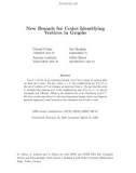 Báo cáo toán học: New Bounds for Codes Identifying Vertices in Graphs