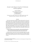 Báo cáo toán học: Atomic Latin Squares based on Cyclotomic Orthomorphisms