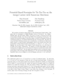 Báo cáo toán học: Potential-Based Strategies for Tic-Tac-Toe on the Integer Lattice with Numerous Directions