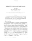 Báo cáo toán học: Weighted Zeta Functions of Graph Coverings