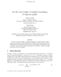 Báo cáo toán học: On the total weight of weighted matchings of segment graphs