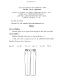 Đề thi tốt nghiệp cao đẳng nghề khóa 3 (2009-2012) - Nghề: May-Thiết kế thời trang - Môn thi: Lý thuyết chuyên môn nghề - Mã đề thi: MVTKTT–LT16