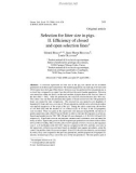 Báo cáo khoa hoc: Selection for litter size in pigs. II. Efﬁciency of closed and open selection lines