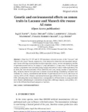 Báo cáo sinh học: Genetic and environmental eﬀects on semen traits in Lacaune and Manech tête rousse AI rams