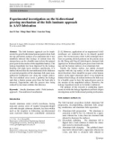 Báo cáo hóa học: Experimental investigation on the bi-directional growing mechanism of the foils laminate approach in AAO fabrication