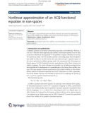 Báo cáo hóa học: Nonlinear approximation of an ACQ-functional equation in nan-spaces