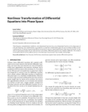 Báo cáo hóa học: Nonlinear Transformation of Differential Equations into Phase Space