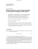 Báo cáo hóa học: Research Article Strong Convergence of Two Iterative Algorithms for Nonexpansive Mappings in Hilbert Spaces