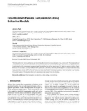 Báo cáo hóa học: Error Resilient Video Compression Using Behavior Models