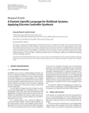 Báo cáo hóa học: Research Article A Domain-Speciﬁc Language for Multitask Systems, Applying Discrete Controller Synthesis