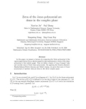 Báo cáo toán học: Zeros of the Jones polynomial are dense in the complex plane