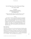 Báo cáo toán học: On the Dispersions of the Polynomial Maps over Finite Fields