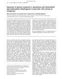 Báo cáo Y học: Expression of glucose transporter-2, glucokinase and mitochondrial glycerolphosphate dehydrogenase in pancreatic islets during rat ontogenesis