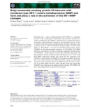 Báo cáo khoa học: Golgi reassembly stacking protein 55 interacts with membrane-type (MT) 1-matrix metalloprotease (MMP) and furin and plays a role in the activation of the MT1-MMP zymogen