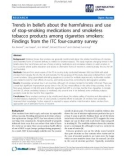 báo cáo khoa học: Trends in beliefs about the harmfulness and use of stop-smoking medications and smokeless tobacco products among cigarettes smokers: Findings from the ITC four-country survey