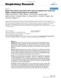 Báo cáo y học: Body mass index is associated with reduced exhaled nitric oxide and higher exhaled 8-isoprostanes in asthmatics