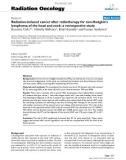 Báo cáo khoa học: Radiation-induced cancer after radiotherapy for non-Hodgkin's lymphoma of the head and neck: a retrospective study