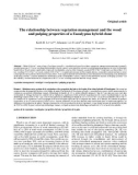 Báo cáo lâm nghiệp: The relationship between vegetation management and the wood and pulping properties of a Eucalyptus hybrid clone