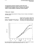 Báo cáo khoa học: Comparative growth analysis of five first year establishment poplar clones (Populus sp.) grown under a short-rotation intensive culture system