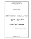 Luận văn: MÔĐUN COHEN - MACAULAY DÃY