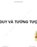 Bài giảng Tâm lý học ứng dụng: Tư duy và tưởng tượng