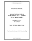 Luận văn Thạc sĩ Toán học: Định lí điểm bất động trong không gian b-metric với wt-khoảng cách