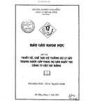 Báo cáo khoa học: Thiết kế, chế tạo hệ thống xử lý sắt trong nước cấp phục vụ sản xuất tại công ty dệt Đà Nẵng