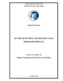 Luận văn Thạc sĩ Công nghệ kỹ thuật điện tử, truyền thông: Kỹ thuật đa truy cập phi trực giao trong hệ thống 5G