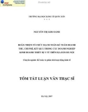 Tóm tắt luận văn Thạc sĩ Kế toán và phân tích hoạt động kinh tế: Hoàn thiện tổ chức hạch toán kế toán doanh thu, chi phí, kết quả trong các doanh nghiệp kinh doanh thiết bị y tế trên địa bàn Hà Nội