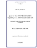 Luận văn Thạc sĩ Luật học: Quản lý nhà nước về chứng thực thực trạng và phương hướng đổi mới