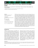 Báo cáo khoa học: Nuclear factor TDP-43 can affect selected microRNA levels