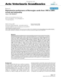 Báo cáo khoa học: Reproductive performance of Norwegian cattle from 1985 to 2005: trends and seasonality