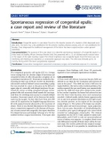 báo cáo khoa học: Spontaneous regression of congenital epulis: a case report and review of the literature