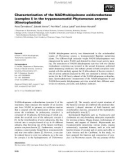 Báo cáo khoa học: Characterization of the NADH: ubiquinone oxidoreductase (complex I) in the trypanosomatid Phytomonas serpens (Kinetoplastida)