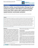 Báo cáo y học: Effective cardiac resynchronization therapy for an adolescent patient with dilated cardiomyopathy seven years after mitral valve replacement and septal anterior ventricular exclusio