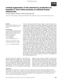 Báo cáo khoa học: Limited suppression of the interferon-b production by hepatitis C virus serine protease in cultured human hepatocytes