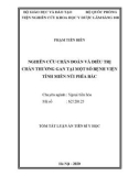 Tóm tắt Luận án Tiến sĩ Y học: Nghiên cứu chẩn đoán và điều trị chấn thương gan tại một số bệnh viện tỉnh miền núi phía Bắc