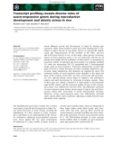 Báo cáo khoa học: Transcript proﬁling reveals diverse roles of auxin-responsive genes during reproductive development and abiotic stress in rice