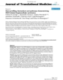 báo cáo hóa học: Gene profiling, biomarkers and pathways characterizing HCV-related hepatocellular carcinoma