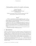 Báo cáo toán học: Distinguishing numbers for graphs and groups